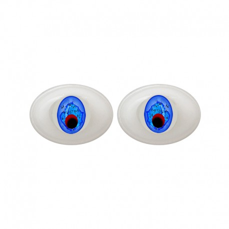 Augen oval blau